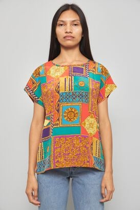 Blusa casual  multicolor bentley talla M 519,hi-res