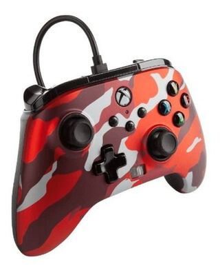 Control Con Cable Para Xbox/pc Camuflado Rojo Power A ,hi-res