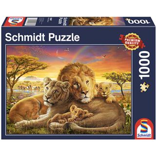 Puzzle 1.000 piezas Adorables leones,hi-res