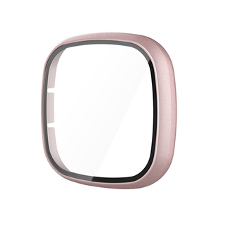  Protector Carcasa Con Vidrio para Fitbit Versa 3 / Sense - Rosa Gold,hi-res