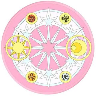 Alfombra Redonda Anime Sakura Card Captor Luna Y Sol,hi-res