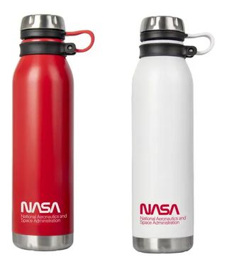 Botella Pack X2 Para Agua Termica Nasa Ecologica Blanco-Rojo,hi-res