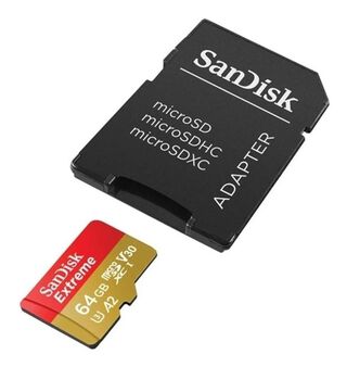 Tarjeta De Memoria Sandisk Extreme Con Adaptador Sd 64gb,hi-res