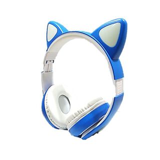 Audífono Inalámbrico Tipo Gato Azul,hi-res