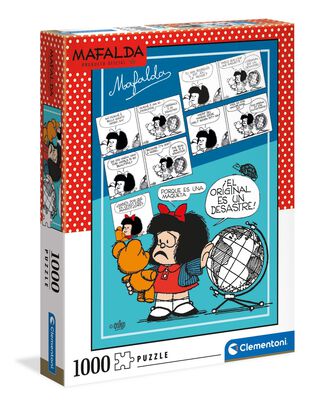 Puzzle 1000 piezas Mafalda Globo Terraqueo,hi-res