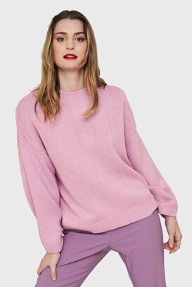 Sweater Básico Holgado Malva Nicopoly,hi-res