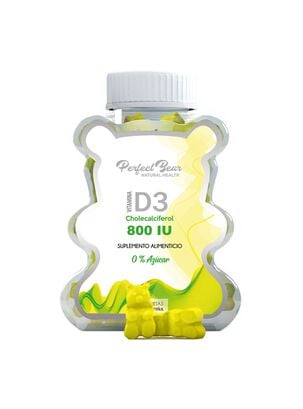 Vitamina D 800 iu, (60 Gomitas) Perfect Bear 1 Mes,hi-res