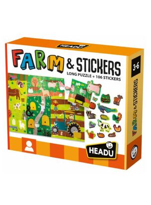 Headu Puzzle + Stickers The Farm Genial (C2442492),hi-res