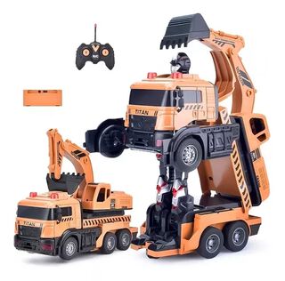 Auto A Control Remoto Transformer Robot Excavadora,hi-res