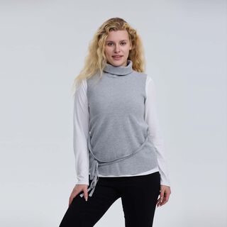 Sweater Mujer Con Amarra Gris Melange Fashion´s Park,hi-res