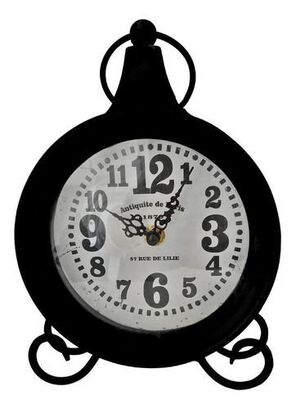 Reloj de mesa vintage negro 22x15 cm,hi-res