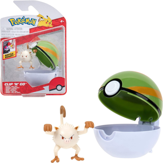 Pokémon Clip N Go - Figura 5 Cm Mankey Mas Nido Ball,hi-res