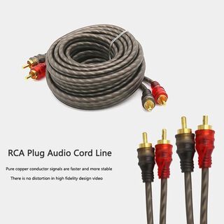 Cable Rca 5mt Estereofónico Trenzado Amplificador Calidad,hi-res