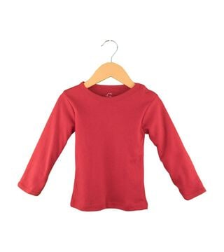 Camiseta Lisa Roja De Algodón,hi-res