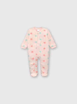 Pijama Bebé Niña Polar Rosado (0 A 24 Meses) Colloky,hi-res