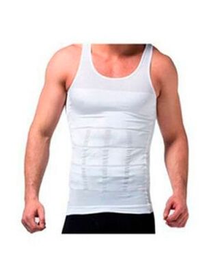 Camiseta reductora blanca sin mangas XL,hi-res