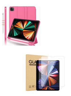 Funda Lamina Vidrio Smart Cover Para iPad 12.9(Pro) Fucsia,hi-res