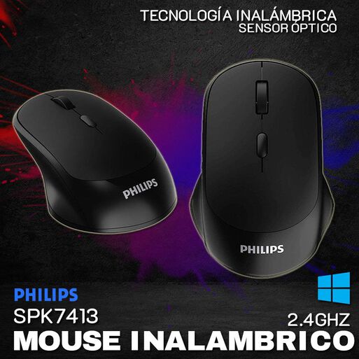 Mouse%20Inal%C3%A1mbrico%20Philips%20SPK7423%204%20Botones%20DPI%202000%2Chi-res