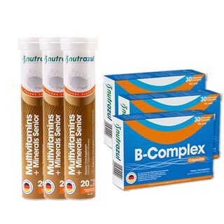 Vitamina Complejo B (3) + Multivitamínico Senior (3) - Pack 6 Unidades.,hi-res