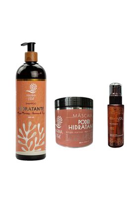 Shampoo Hidratante, Mascara Poder Hidratante y Serum Elixir,hi-res