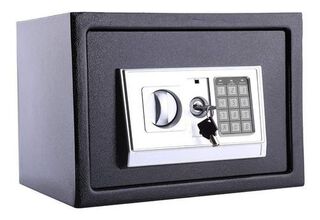 Caja fuerte de acero grande con teclado digital negra,hi-res