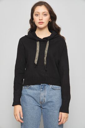 Sweater casual  negro zara talla S 019,hi-res