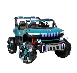 Jeep Auto 4X4 A Bateria Para NiÑos Azul Acero,hi-res
