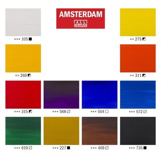 Acrílicos Amsterdam Series Estandar Set 12x20ml,hi-res