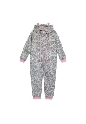 Pijama Niña Polar Estampado H2O Wear Gris,hi-res