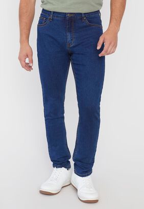 Jeans Hombre Skinny Fit Spandex Azul Oscuro - Corona,hi-res