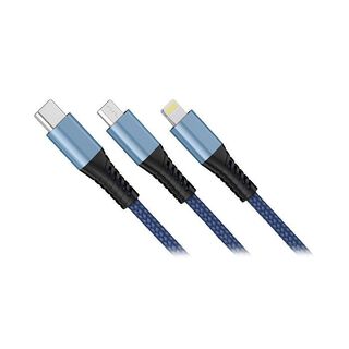 Cable Usb Master G 3 En 1 Micro Tipo C y Para IPhone,hi-res