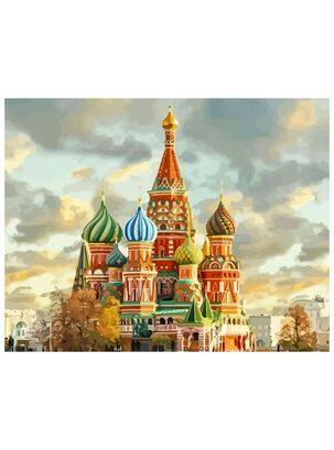 Pintura por Números - Catedral de San Basilio de Moscú,hi-res