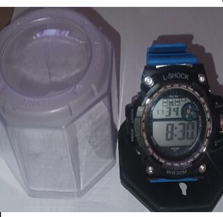 Reloj  Deportivo Azul Resistente Agua,hi-res