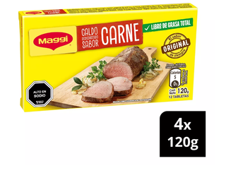 Caldo MAGGI® sabor Carne Caja 120g 12 tabletas Pack x4,hi-res