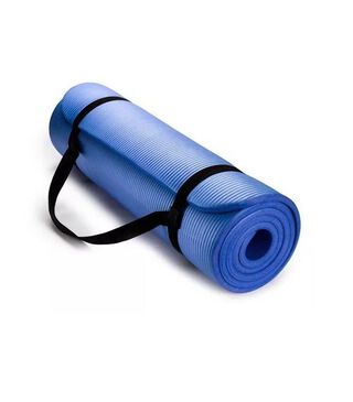 Mat de Yoga 10 mm extra grueso color Azul + Correa,hi-res