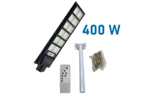 Foco Solar Led 400w + Soporte De Instalación + Control,hi-res