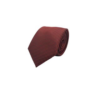Corbata Roja Cuadro Negro Microfibra 7 cm,hi-res