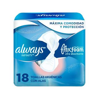 Toallas Higiénicas Always Infinity FlexFoam Con Alas 18 Uds.,hi-res