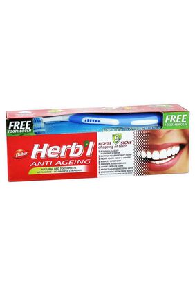 Pasta Dental Herb'l Anti Envejecimiento + Cepillo de Dientes,hi-res