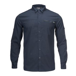 Camisa Hombre Rosselot Long Sleeve Q-Dry Shirt Melange Azul Lippi V23,hi-res