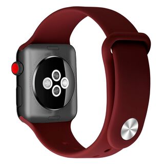 Correa Boton Compatible Iwatch Apple Watch Vinotinto 38-40-41MM,hi-res