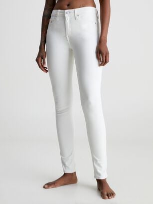 Jeans Mid Rise Skinny Blanco Calvin Klein,hi-res
