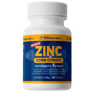 Zinc citrato x60 comprimidos, FDC,hi-res