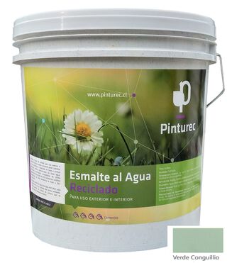Esmalte al Agua Pinturec Satinado Verde Conguillio 4G,hi-res