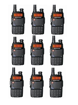 Pack de 9 Radios Walkie Talkie Portatil Handy Baofeng Vhf/uhf Uv5rC,hi-res