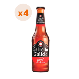 4X Cerveza Estrella Galicia Botellín 4,7° 330Cc,hi-res