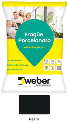 Weber Fragüe Porcelanato 1kg Negro,hi-res