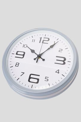 Reloj de Pared Liso Gris Negro Chinitown,hi-res