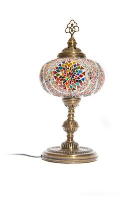 Lámpara turca de mesa XL medalla multicolor,hi-res