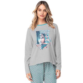 Pijama Largo Algodón Mujer Invierno DC C3 Top,hi-res